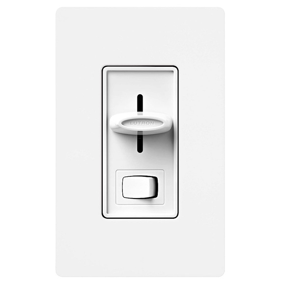 Lutron Skylark 600-Watt Single Pole Dimmer Switch 120V, White (S-600PR-WH) - Picture 3 of 4